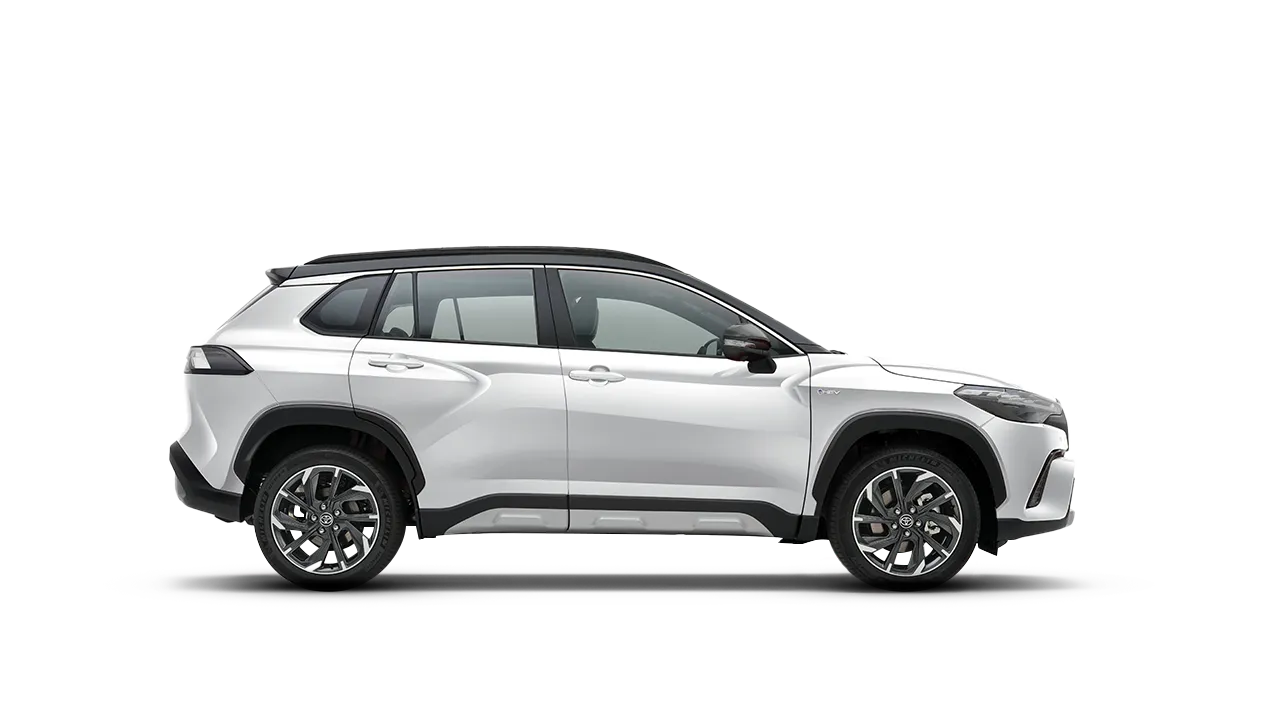 Corolla Cross 1.8 GR-S HEV Platinum White Pearl Mica , Attitude Black Mica